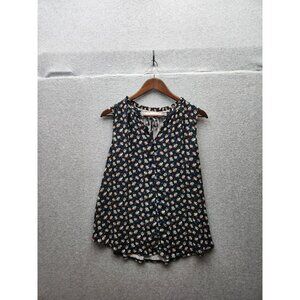 Loft Petite Floral Sleeveless Blouse LP Rayon & Polyester Lightweight
